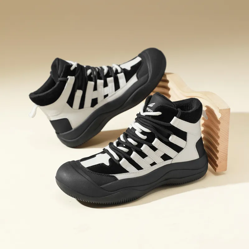 RED DRAGONFLY High Top Shoes Lightweight And Breathable High Top Casual Shoes Women's Grey White Black-13