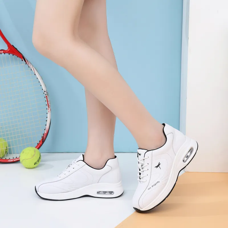RED DRAGONFLY White Sneakers Low Top Athletic Shoes Women's White Fleece Lined Thermal-8