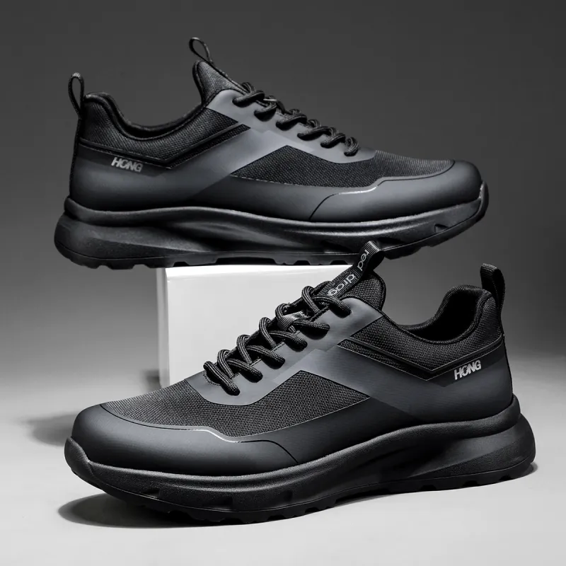 RED DRAGONFLY Athletic Shoes Lightweight And Breathable Low Top Casual Shoes Men's Black Gray-6