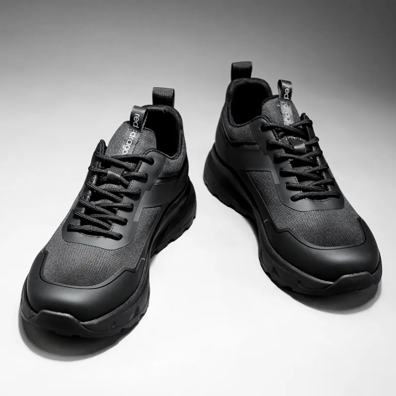 RED DRAGONFLY Athletic Shoes Lightweight And Breathable Low Top Casual Shoes Men's Black Gray-7