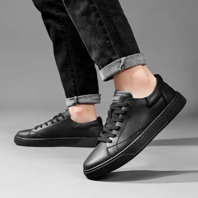 RED DRAGONFLY Flat Shoes Wear resistant And Lightweight Low Top Casual Shoes Men's Black/Khaki-3