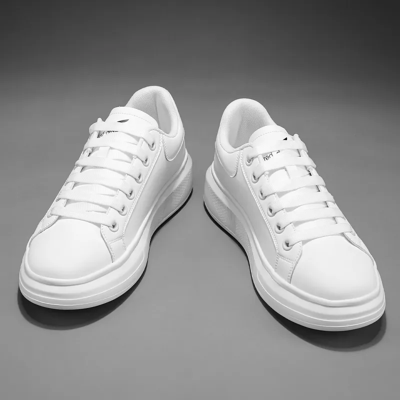 RED DRAGONFLY Small White Shoes Lightweight And Breathable Low Top Casual Shoes Men's White Black-7