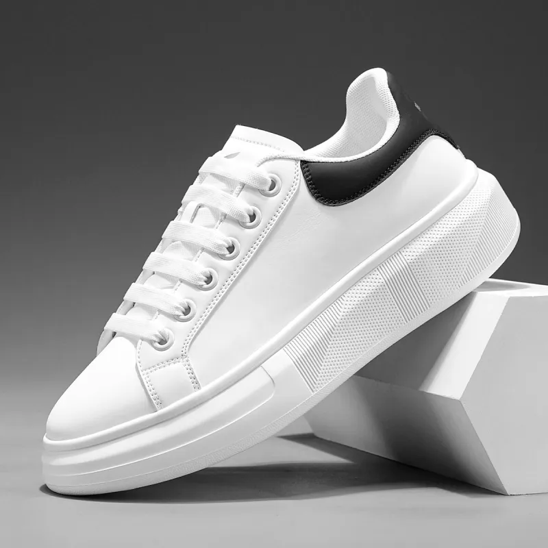 RED DRAGONFLY Small White Shoes Lightweight And Breathable Low Top Casual Shoes Men's White Black-12