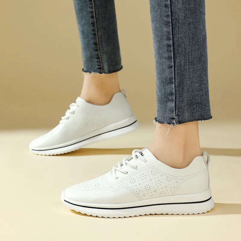 RED DRAGONFLY Athletic Shoes Lightweight And Breathable Low Top Casual Shoes White-5