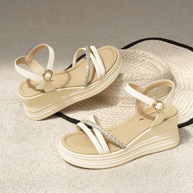 RED DRAGONFLY One Strap Sandals 6.5CM Women's-8