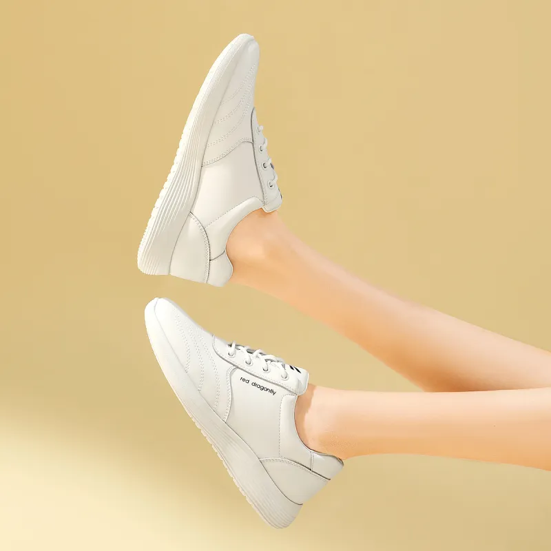 RED DRAGONFLY Little Fair Skinned Wear resistant And Lightweight Low Top Casual Shoes Women's White-4