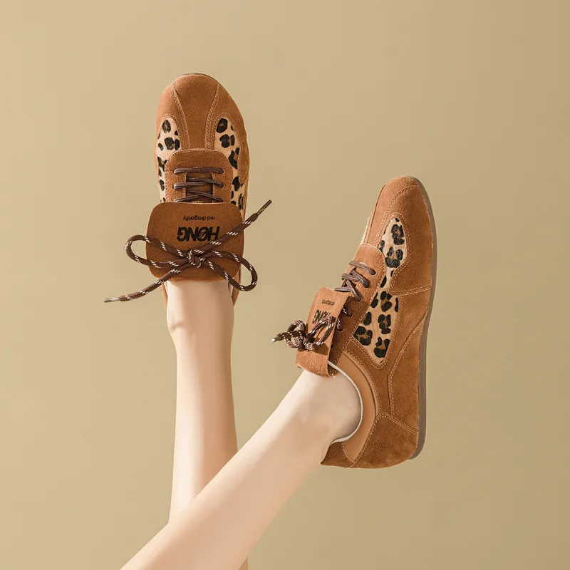 RED DRAGONFLY Flat Shoes Lightweight And Breathable Low Top Casual Shoes Women's Black Camel-11