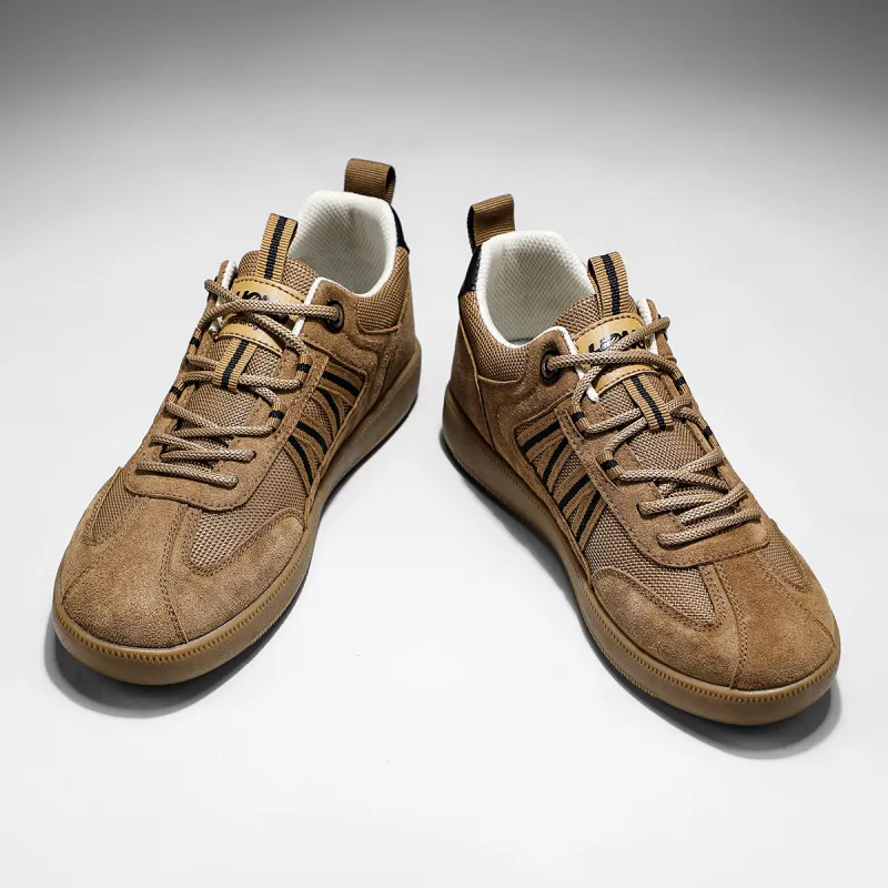 RED DRAGONFLY German Army Trainers Wear resistant And Lightweight Low Top Casual Shoes Men's Camel Beige-6