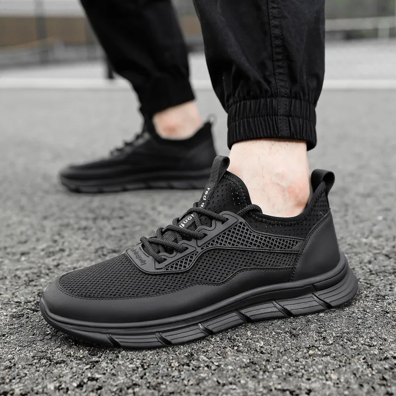 RED DRAGONFLY Athletic Shoes Lightweight Anti Slip Low Top Casual Shoes Men's Black-3