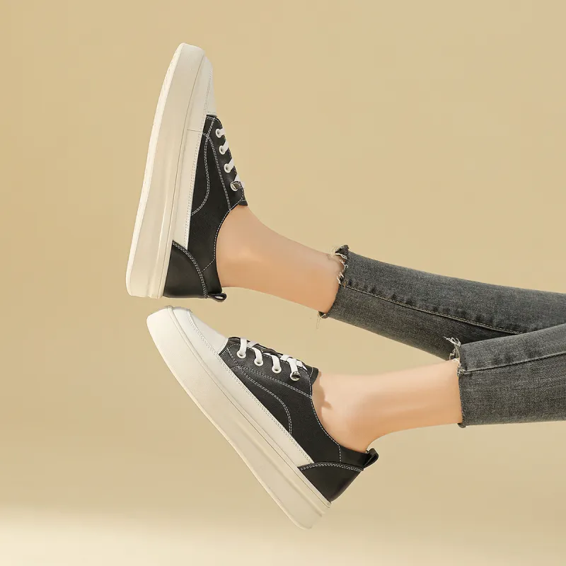 RED DRAGONFLY White Sneakers Slip Resistant Low Top Skateboard Shoes Women's-14