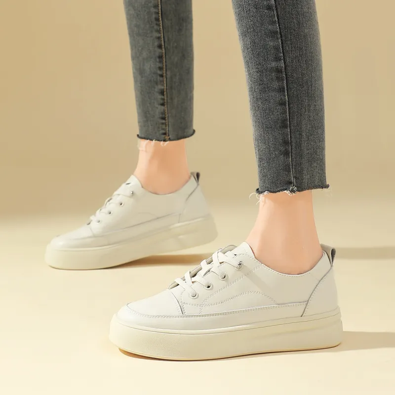 RED DRAGONFLY White Sneakers Slip Resistant Low Top Skateboard Shoes Women's-5