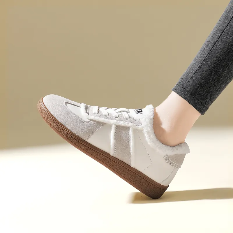 RED DRAGONFLY German Army Trainers Lightweight And Breathable Low Top Casual Shoes Women's Beige Brown-3