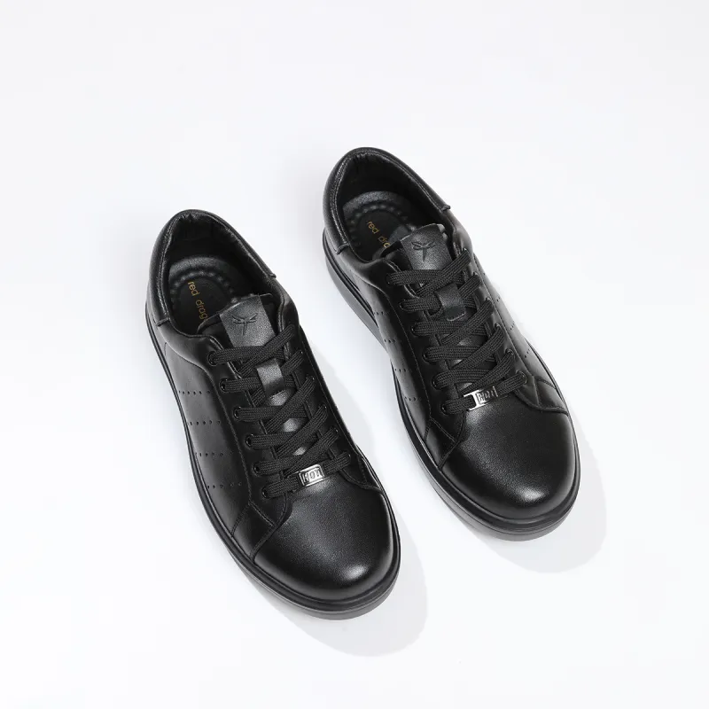 RED DRAGONFLY Lightweight Height Increasing Low Top Skateboard Shoes Men's Black-4
