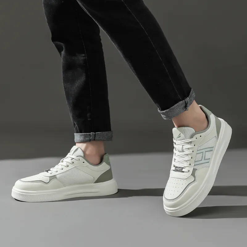 RED DRAGONFLY Skateboard Shoes Lightweight And Breathable Low Top Casual Shoes Men's White Blue Beige Green-13