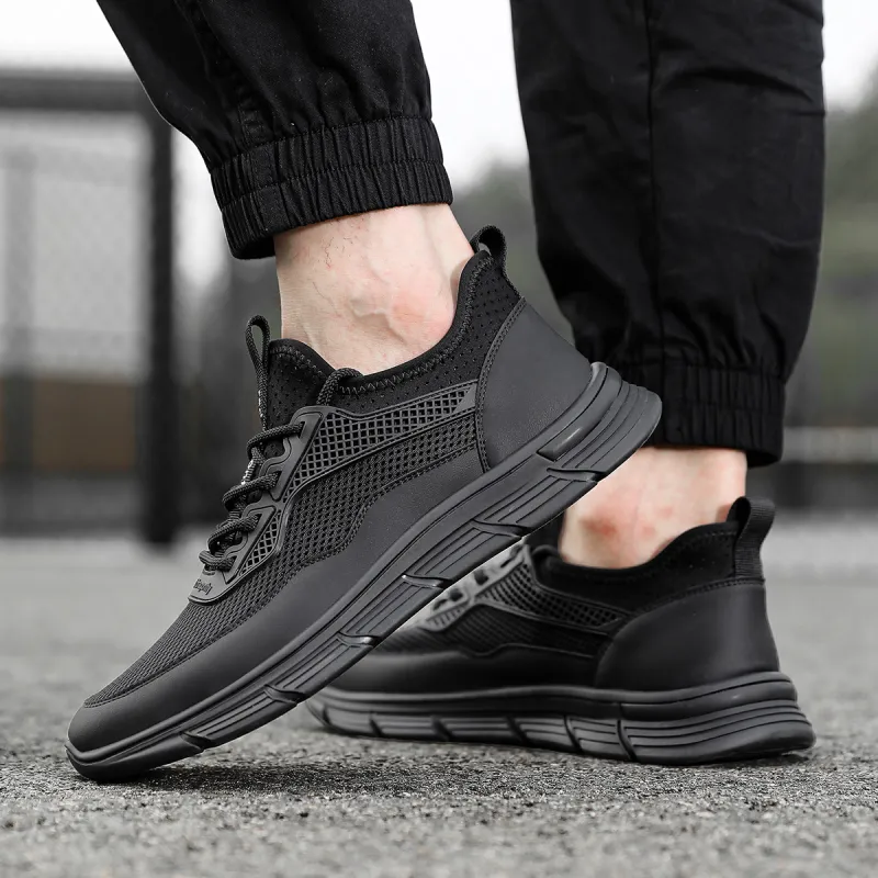RED DRAGONFLY Athletic Shoes Lightweight Anti Slip Low Top Casual Shoes Men's Black-7