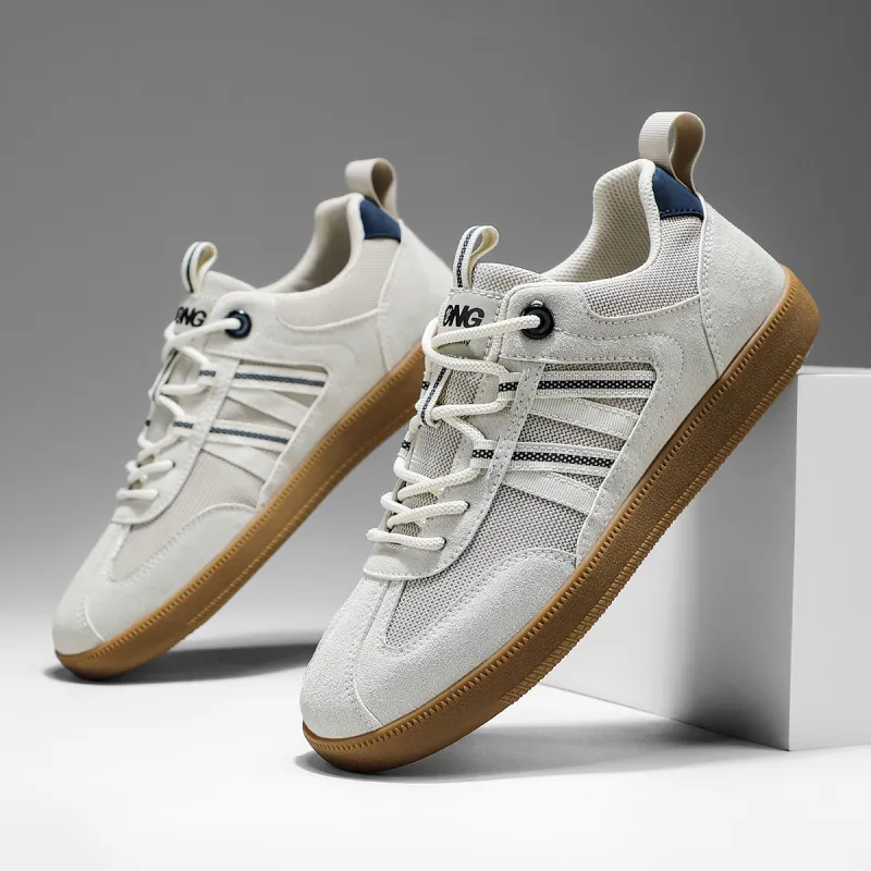 RED DRAGONFLY German Army Trainers Wear resistant And Lightweight Low Top Casual Shoes Men's Camel Beige-12