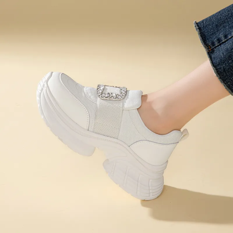 RED DRAGONFLY Height Increasing Shoes Height Increasing Lightweight Low Top Casual Shoes Women's Black Beige-12