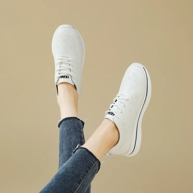RED DRAGONFLY Athletic Shoes Lightweight And Breathable Low Top Casual Shoes White-3