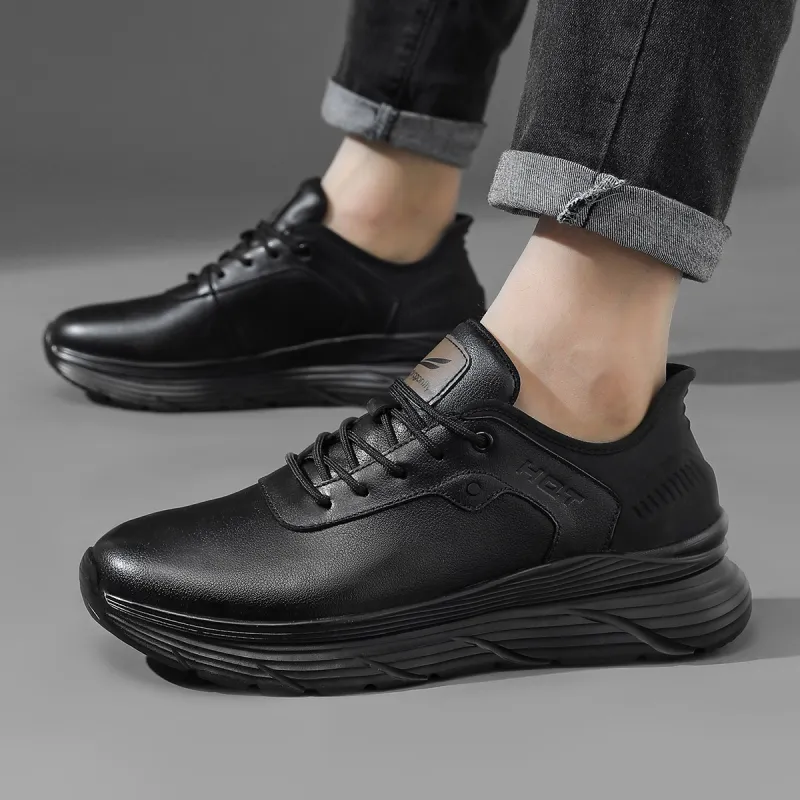 RED DRAGONFLY Flat Shoes Wear resistant And Lightweight Low Top Casual Shoes Men's Black-5