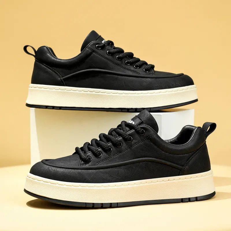 RED DRAGONFLY Flat Shoes Lightweight And Breathable Low Top Casual Shoes Men's Black Brown-5