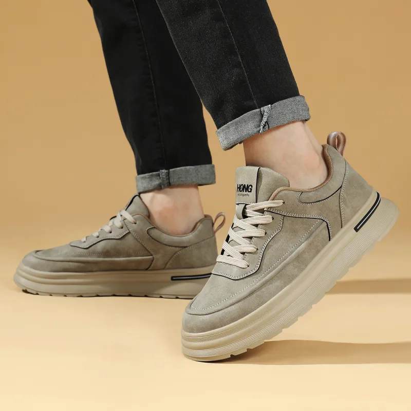 RED DRAGONFLY Flat Shoes Lightweight And Breathable Low Top Casual Shoes Men's Black/Beige Apricot-13