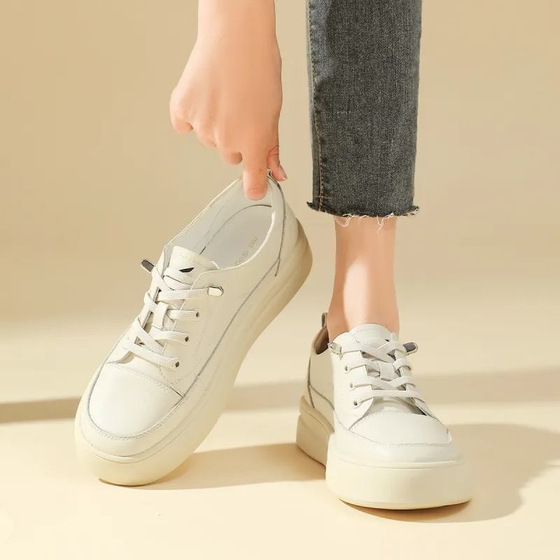 RED DRAGONFLY White Sneakers Slip Resistant Low Top Skateboard Shoes Women's-6