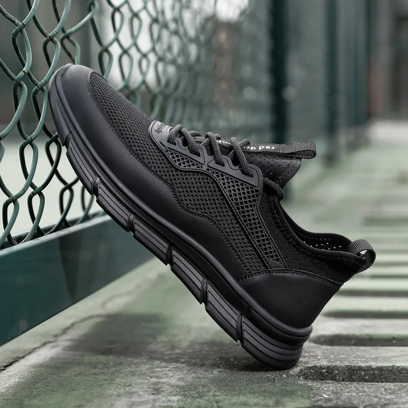 RED DRAGONFLY Athletic Shoes Lightweight Anti Slip Low Top Casual Shoes Men's Black-4