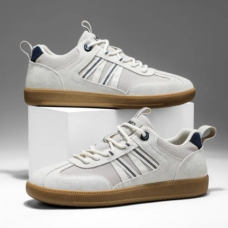 RED DRAGONFLY German Army Trainers Wear resistant And Lightweight Low Top Casual Shoes Men's Camel Beige-10