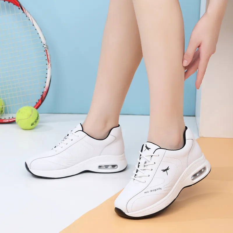 RED DRAGONFLY White Sneakers Low Top Athletic Shoes Women's White Fleece Lined Thermal-10