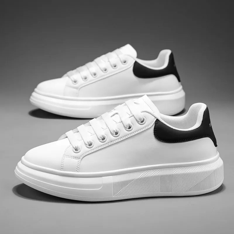 RED DRAGONFLY Small White Shoes Lightweight And Breathable Low Top Casual Shoes Men's White Black-13