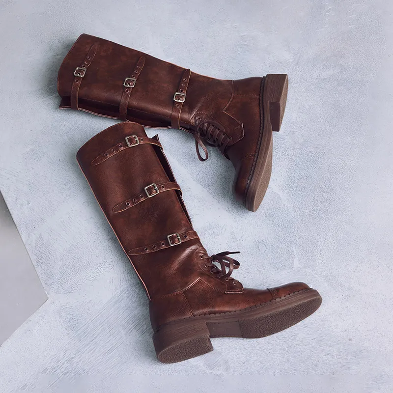 RED DRAGONFLY Knee high Boots 4.9CM Women's-7