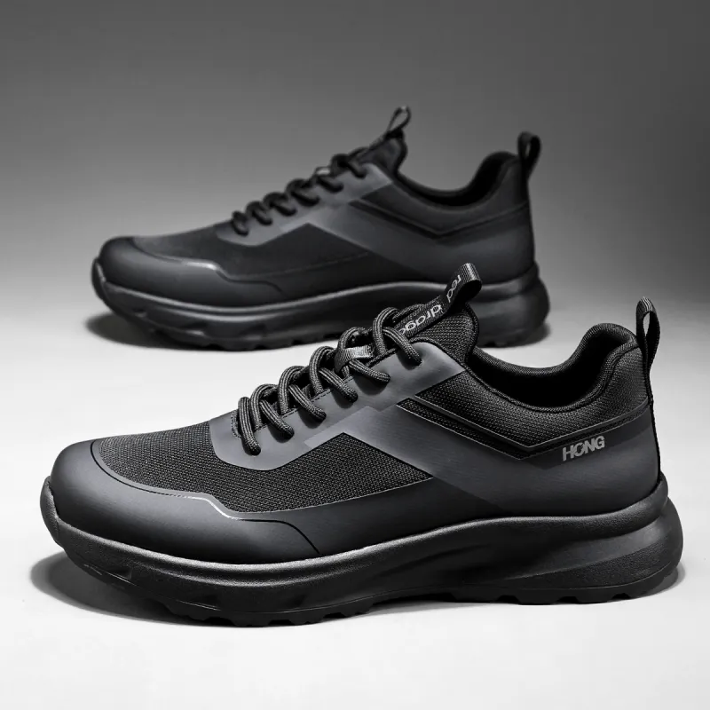 RED DRAGONFLY Athletic Shoes Lightweight And Breathable Low Top Casual Shoes Men's Black Gray-5