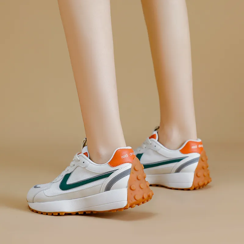 RED DRAGONFLY Casual Shoes Women's Low Top White Green/White Blue-9
