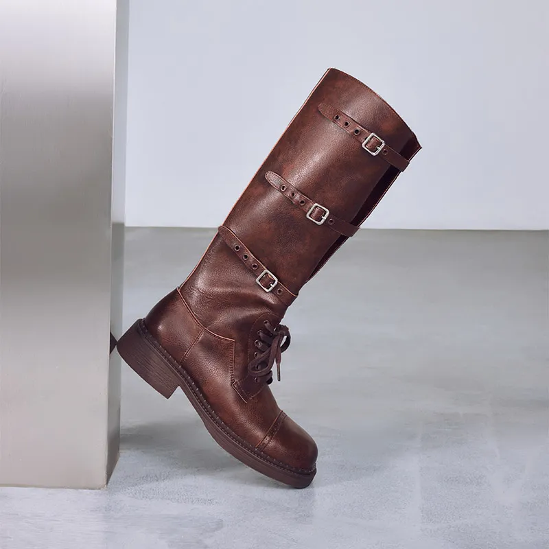 RED DRAGONFLY Knee high Boots 4.9CM Women's-6