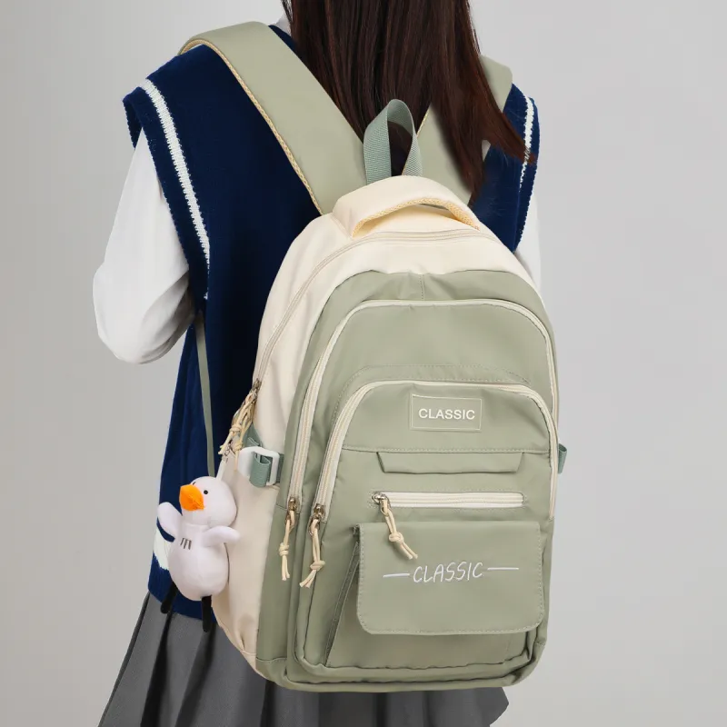 VINEY Fabric Backpack Large Size Unisex Multicolor-1