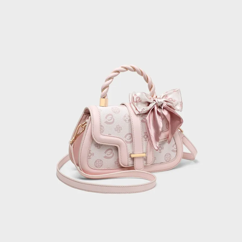 VINEY Synthetic Leather Handbag, Shoulder Bag, Crossbody Bag Regular Women's Pink-3