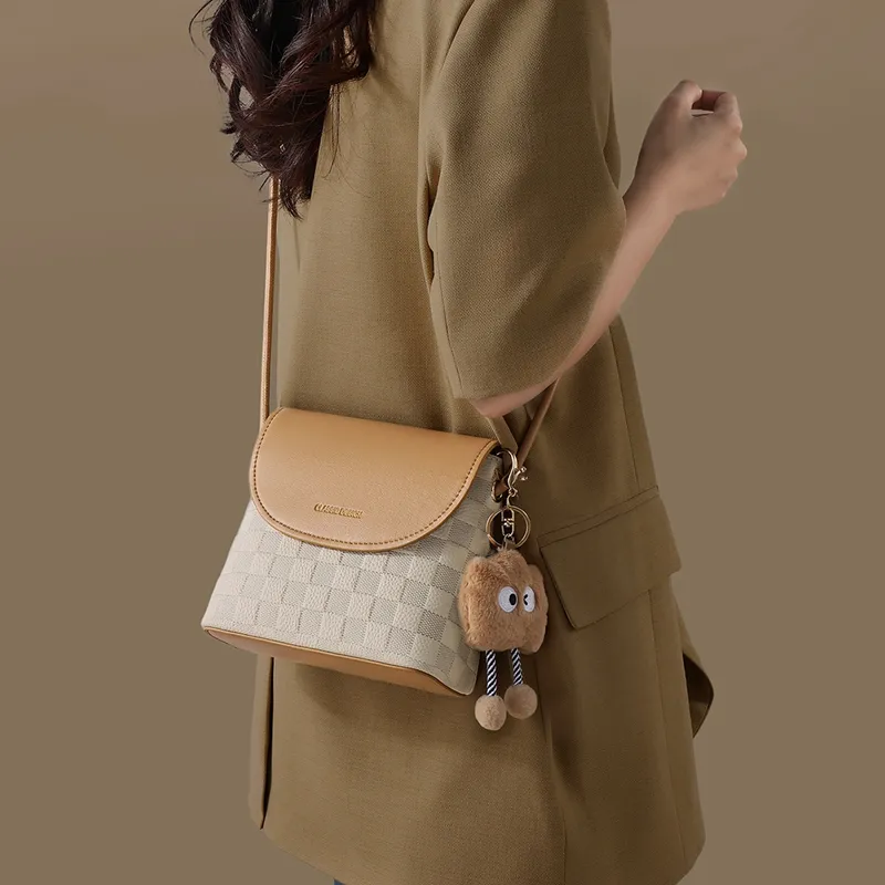 VINEY Cow Leather Shoulder Bag, Crossbody Bag, Cell Phone Pouch Regular Women's Elephant Gray-6
