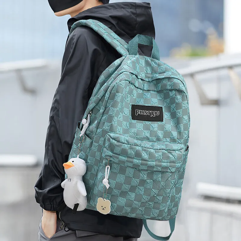 VINEY Fabric Backpack Tubas Women's Lake Blue-1