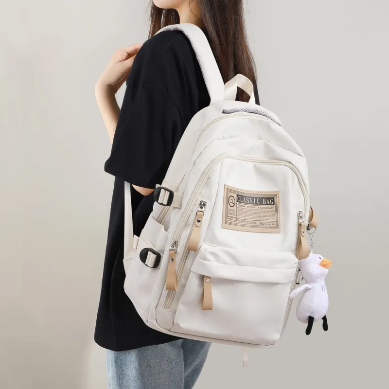 VINEY Fabric Backpack Large Size Unisex Multicolor-7
