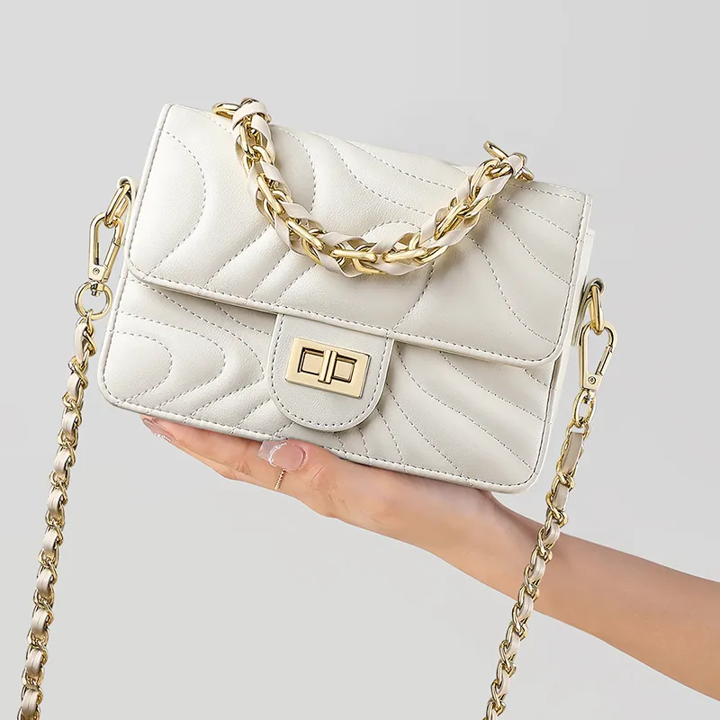 VINEY Cow Leather Shoulder Bag Crossbody Bag Regular Women's Ecru-1