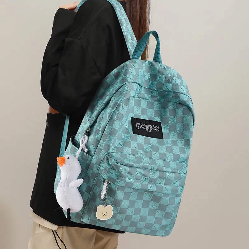 VINEY Fabric Backpack Tubas Women's Lake Blue-2
