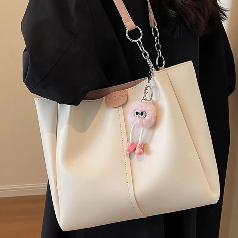 VINEY Cow Leather Shoulder Bag, Tote Bag, Shopping Bag Tubas Women's Pink-3