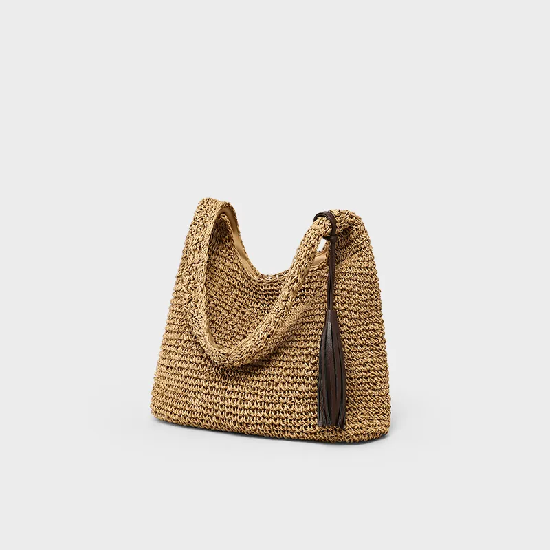VINEY Fabric Shoulder Bag Regular Women's Khaki-5