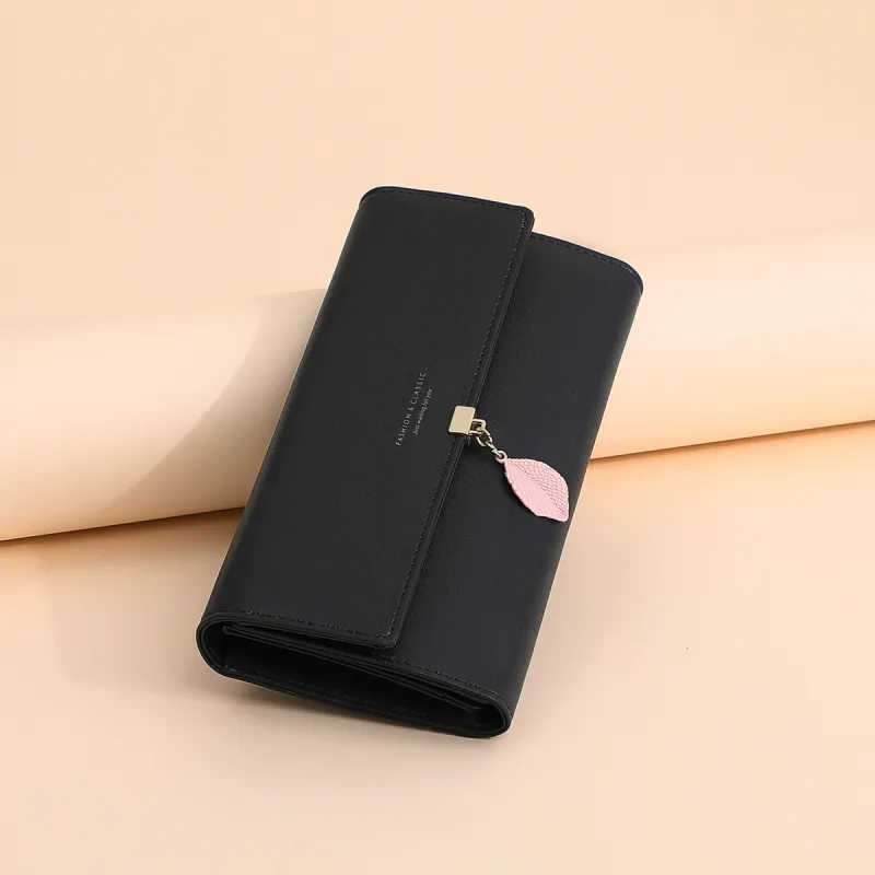 VINEY Cow Leather Coin Purse Wallet Bag Trumpets Women's Pink-5