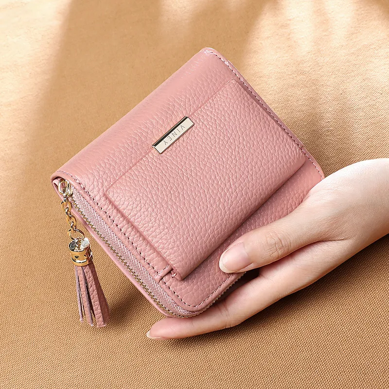 VINEY Cow Leather Wallet Clutch Coin Purse Trumpets Women's Multicolor-1