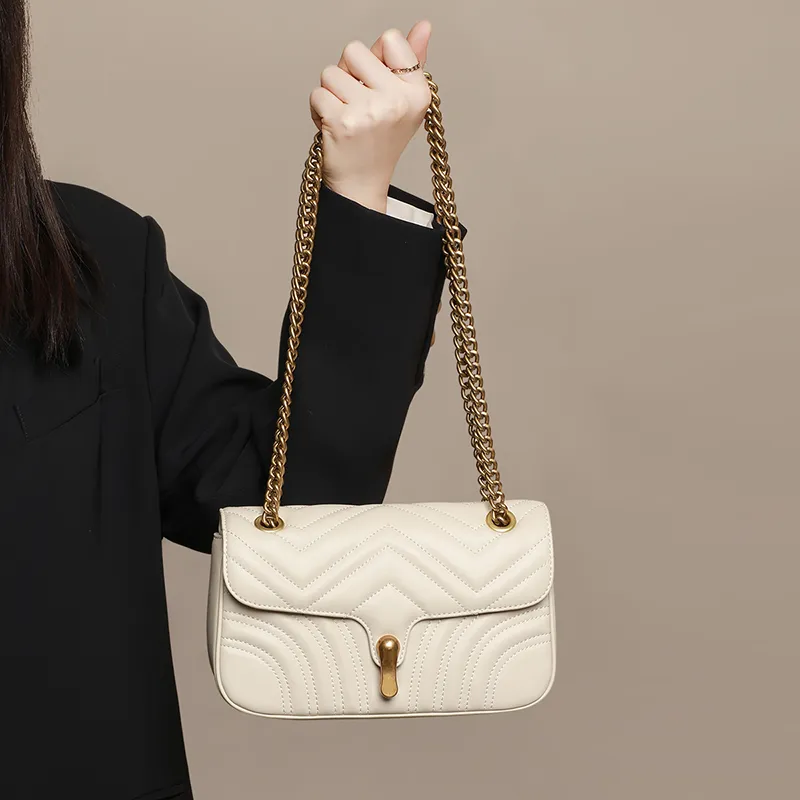 VINEY Cow Leather Crossbody Bag, Shoulder Bag Trumpets Women's White/Black-17