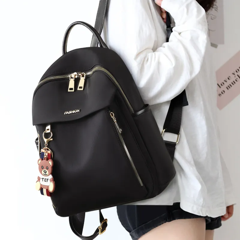 VINEY Oxford Backpack Tubas Women's Black-1