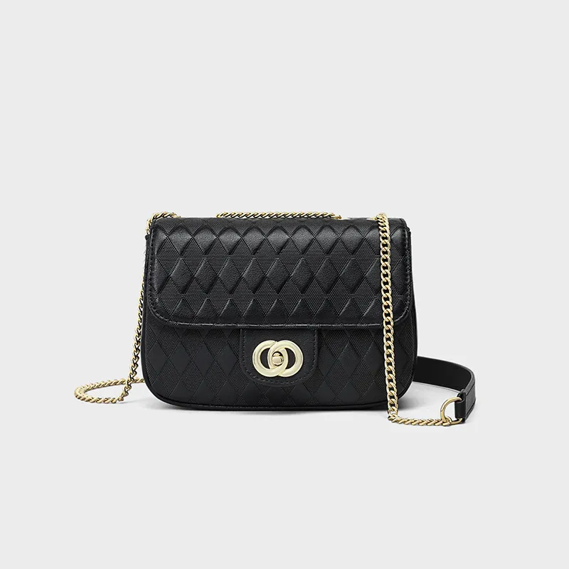 VINEY Cow Leather Crossbody Bag, Shoulder Bag Trumpets Women's White/Black-24