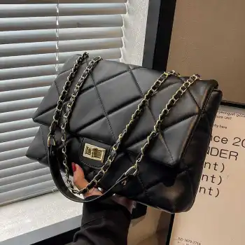 VINEY Synthetic Leather Crossbody Bag, Shoulder Bag Regular Women's Black