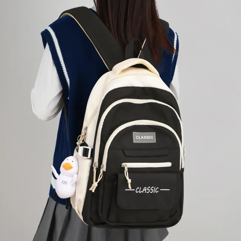 VINEY Fabric Backpack Large Size Unisex Multicolor-6